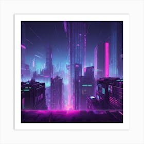 Neon City Art Print