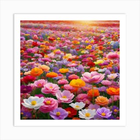 Field Of Flowers 1 Art Print