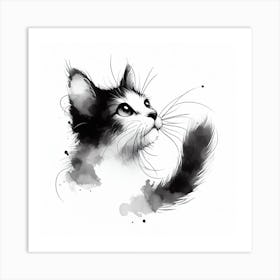 Cat Painting Art Print