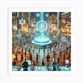 Organizing Cultural Festivals Futuristic Art Print