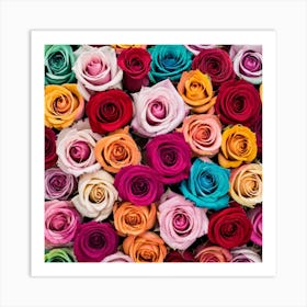 Colorful Roses Background 40 Art Print