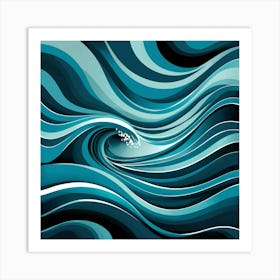 Abstract Wave Pattern 1 Art Print