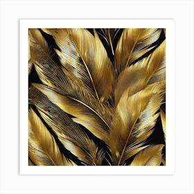 Gold Leaves Art Print