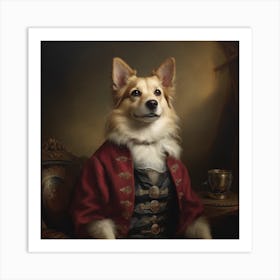 Captain Corgi Art Print