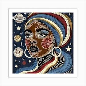 Serenith Celestial Portrait Art Print