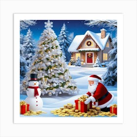 Christmas Santa 6 Art Print