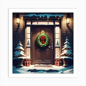 Christmas Door 152 Art Print