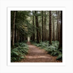 Forest with plants Art Print