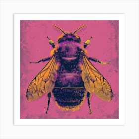 Bee illustration Art Print