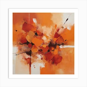 Abstract Orange Painting art print Art Print