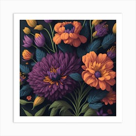 Floral Background Art Print