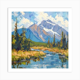 River In The Mountains Art Print