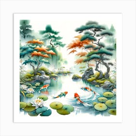 Koi Pond 1 Art Print