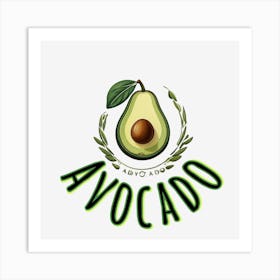 Avocado Logo Art Print