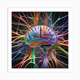 Colorful Brain 20 Art Print