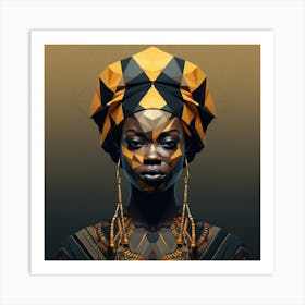 Geometric Senegalese Woman 04 Art Print