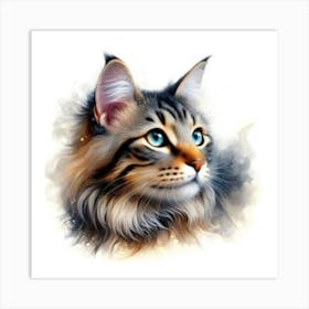 Coon Cat Art Print