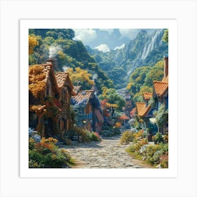 Fairytale Village 6 Art Print