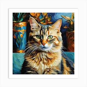 Cat Painting Art Print