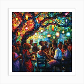 Night At The Bar Art Print