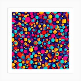 Abstract Bubbles Art Print