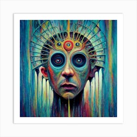 Psychedelic Head 1 Art Print