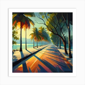 Sunset Road Art Print