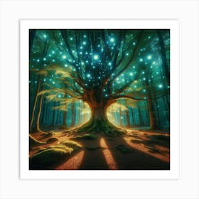 Fairy Tree In The Forest Art Print