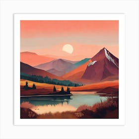 Landscape Painting 104 Art Print