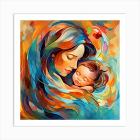 Mother And Child 23 Art Print