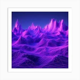 Abstract Mountain Landscape 1 Art Print