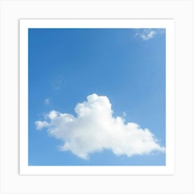 White Clouds In Blue Sky Art Print