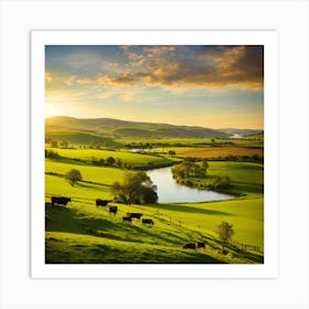 Sunset In Scotland Art Print