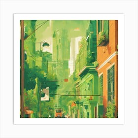 Green City Street Art Print