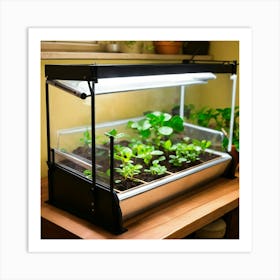 Images Of Indoor Mini Greenhouse On A Countertop (3) Art Print