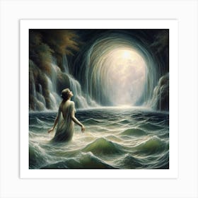 Woman In The Water 3 Art Print