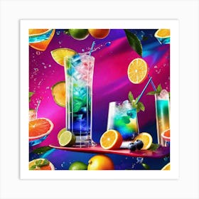 Colorful Drinks 1 Art Print