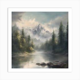 Mountain Lake Art Print