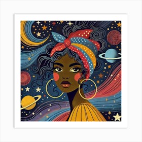 Halinara Celestial Portrait Art Print