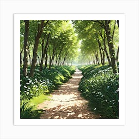 Path In The Woods 8 Art Print