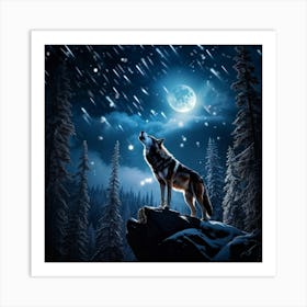 Howling Wolf 5 Art Print