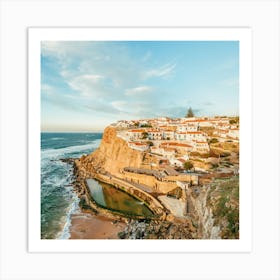 Cascais Portugal, Felsen Dorf am Meer Fotografie Art Print