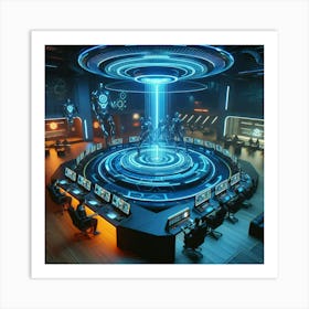 Futuristic Office 10 Art Print