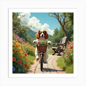 Flux Dev A Young Cavalier King Charles Spaniel With A Gentle E 1 Art Print