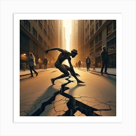 Journey Through The Crack Art Print