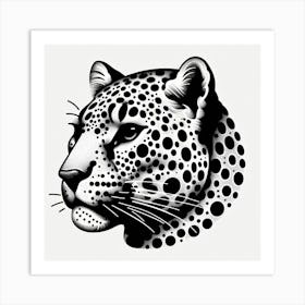 A leopard head Art Print