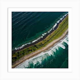 Aerial View Of A Beach 7 Art Print