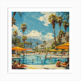 Palm Springs Pool 1 Art Print