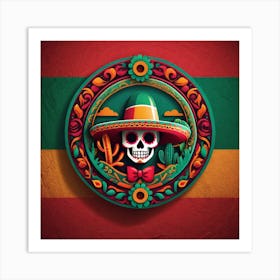 Mexican Skull 95 Art Print