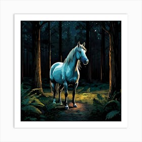 Moonlit Equine Art Print